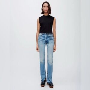 Re/Done 70s High Rise Skinny Boot in Opal Indigo.